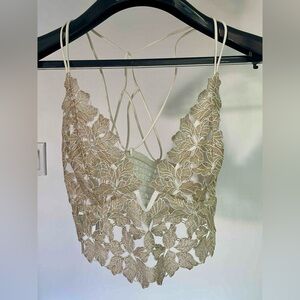 Free people Elegant Lace Crop Top